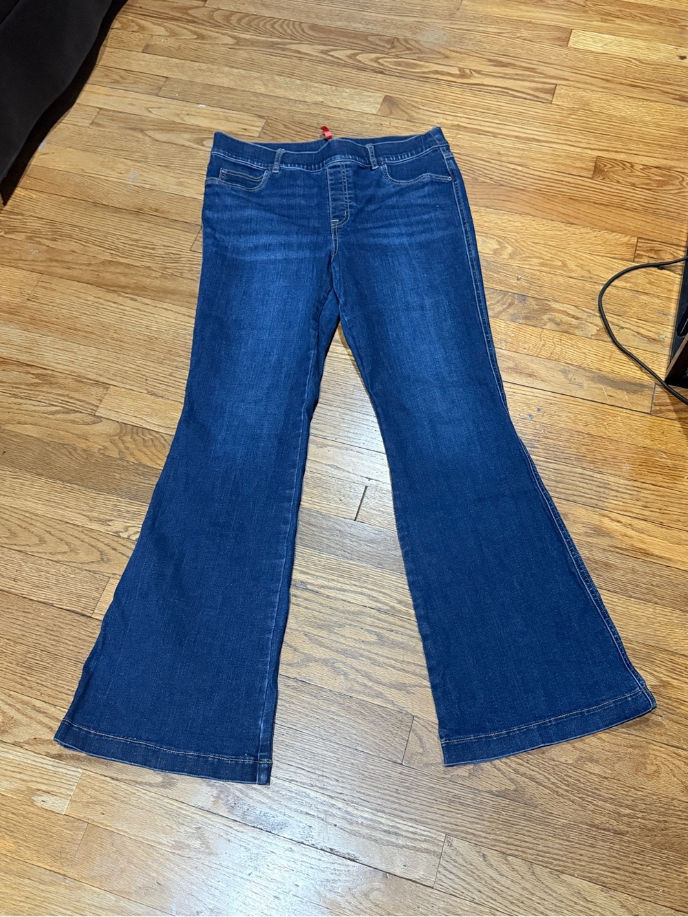 Spanx Dark Indigo Flare Jeans Jeggings Size XL